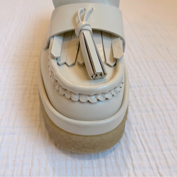 Chloe Jamie Tassel Platform Loafers in Ivory, Size 37 - Picture 10 of 15